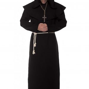 Men's Plus Size Monk Black Robe Costume