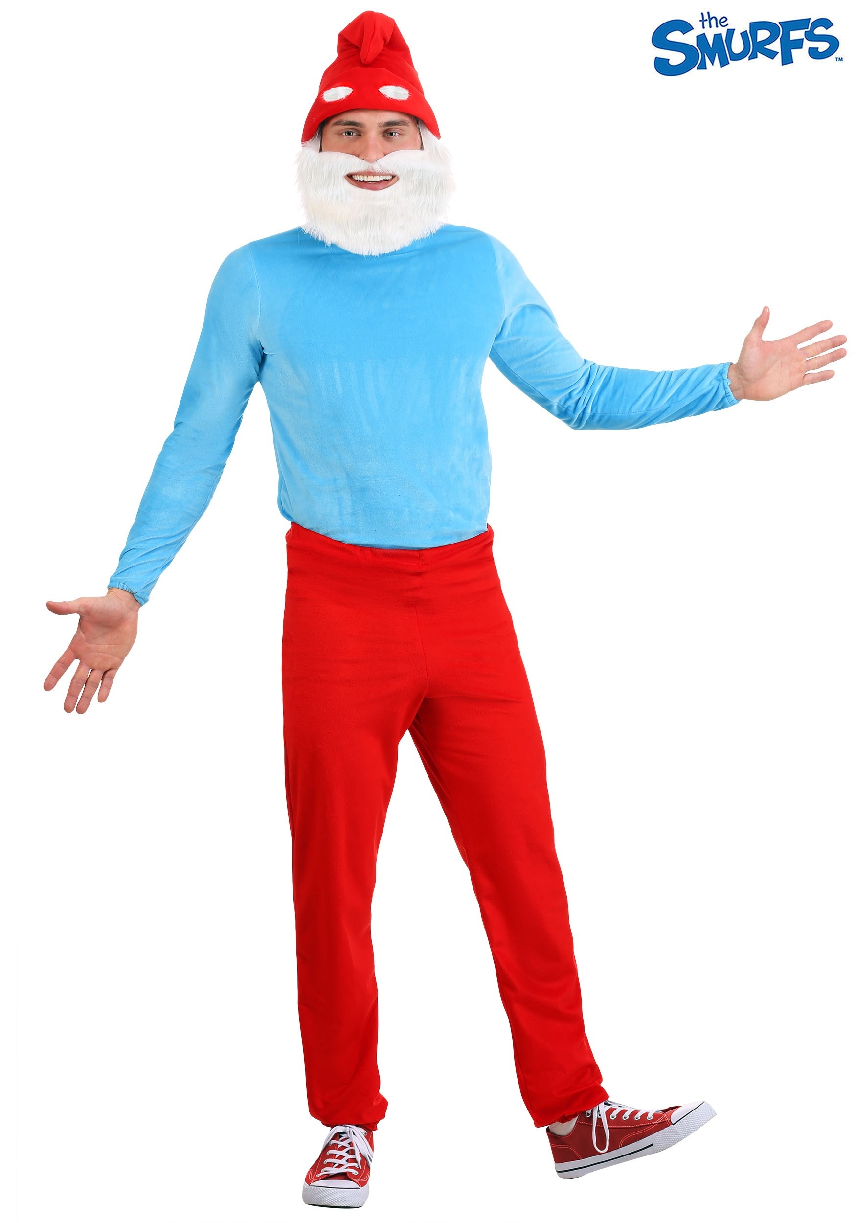 Men’s Plus Size Papa Smurf Costume