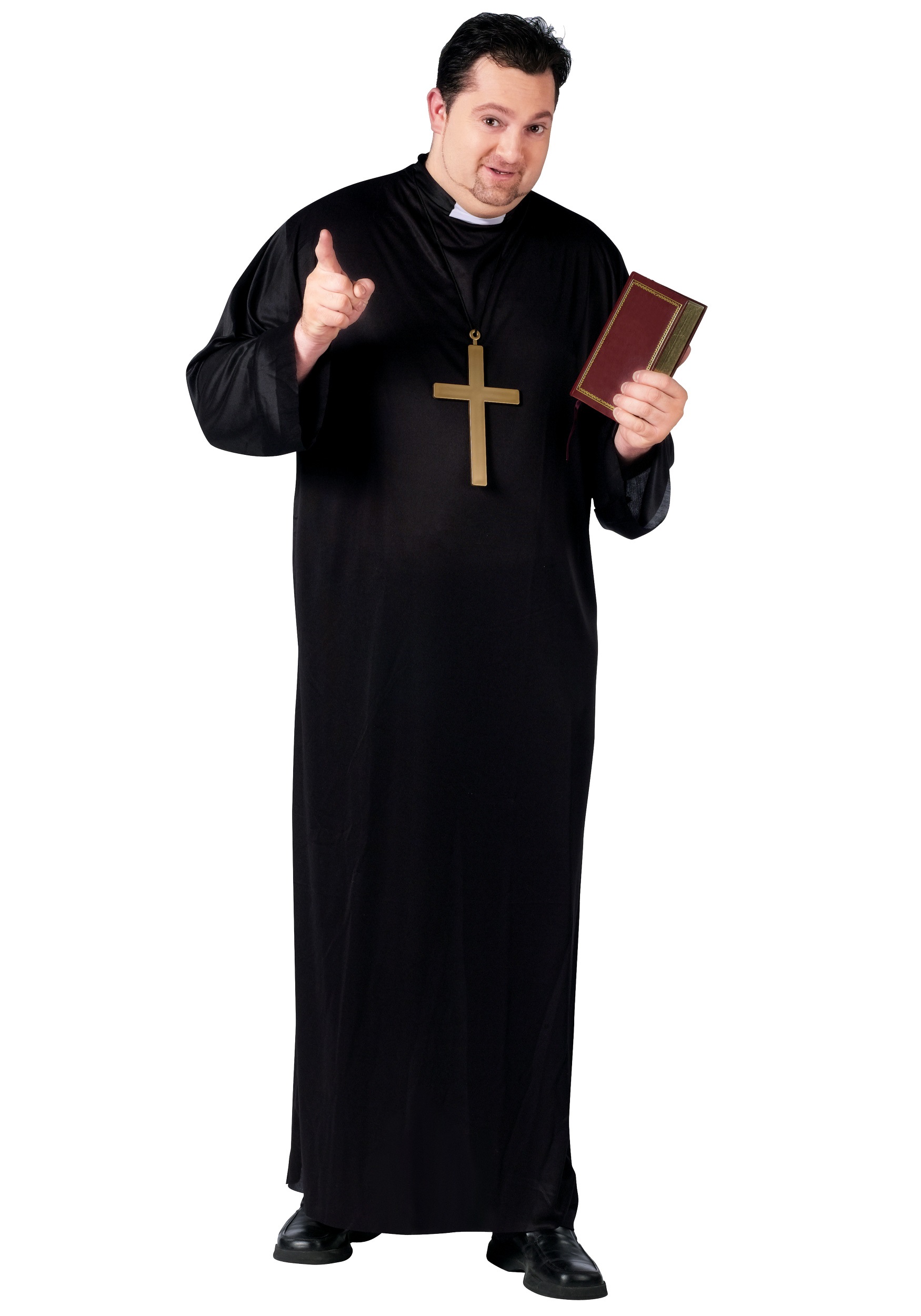Men’s Plus Size Priest Costume