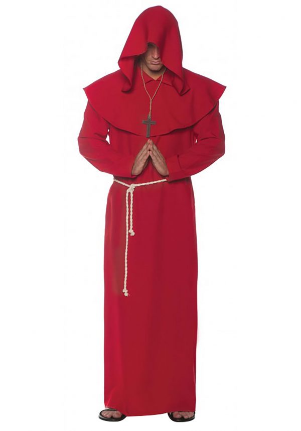 Men's Plus Size Red Monk Robe Costume