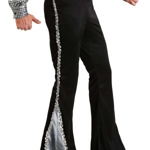 Men's Plus Size Silver Sequin Disco Pants