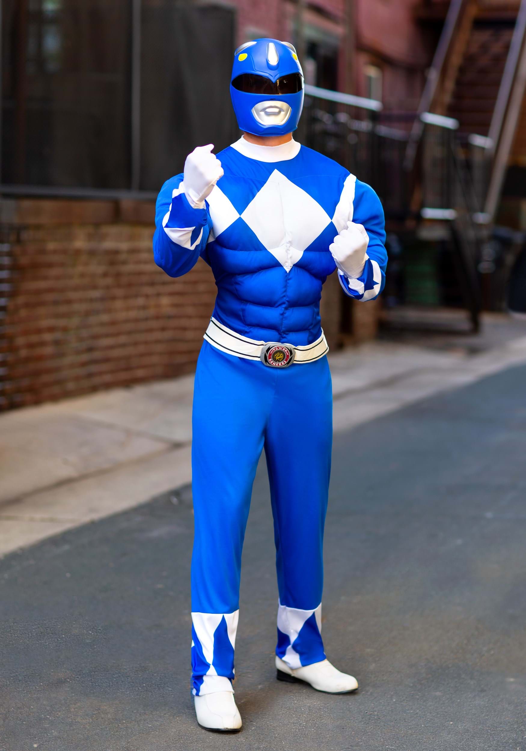 Men’s Power Rangers Blue Ranger Muscle Costume