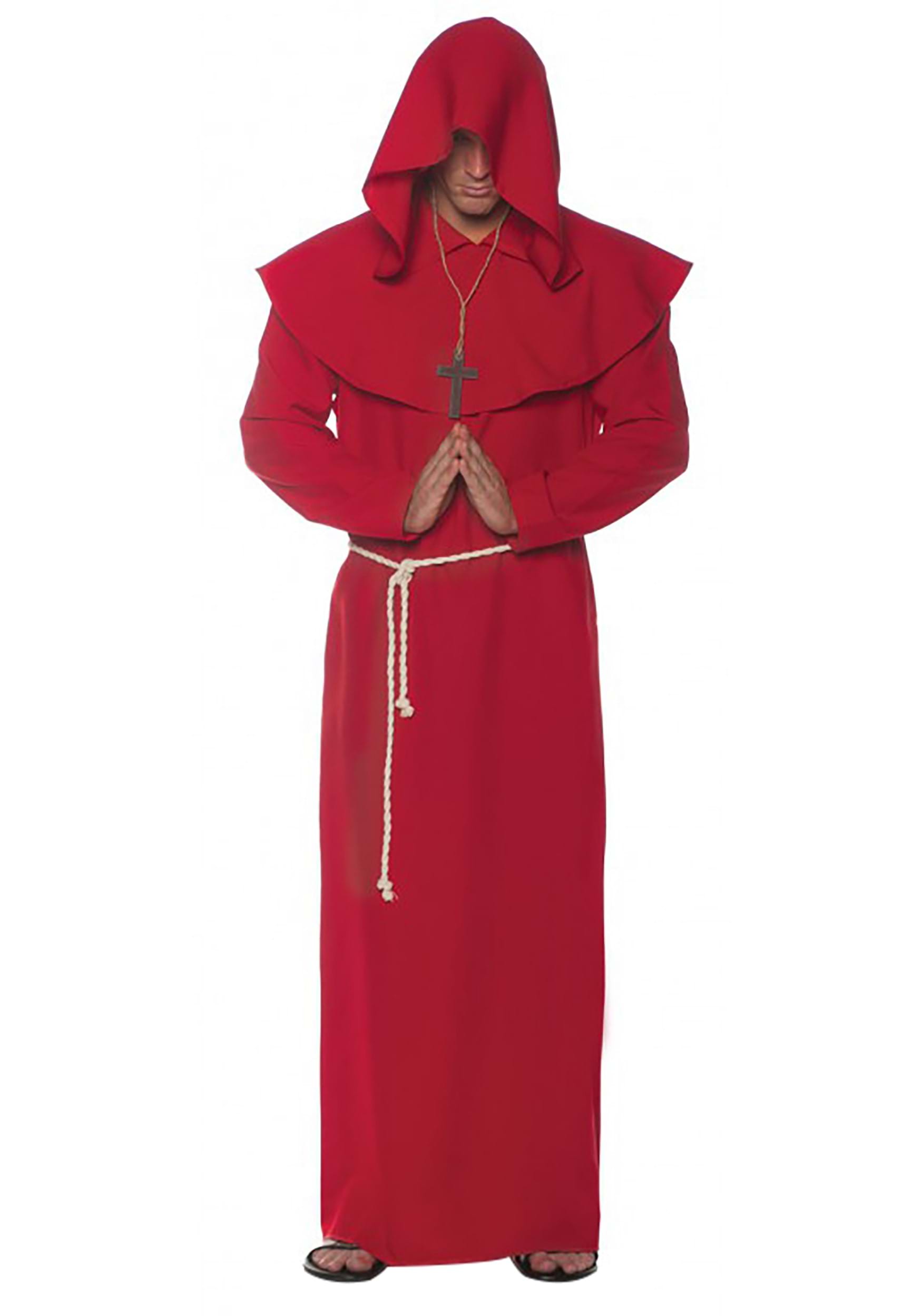 Men’s Red Monk Robe Costume