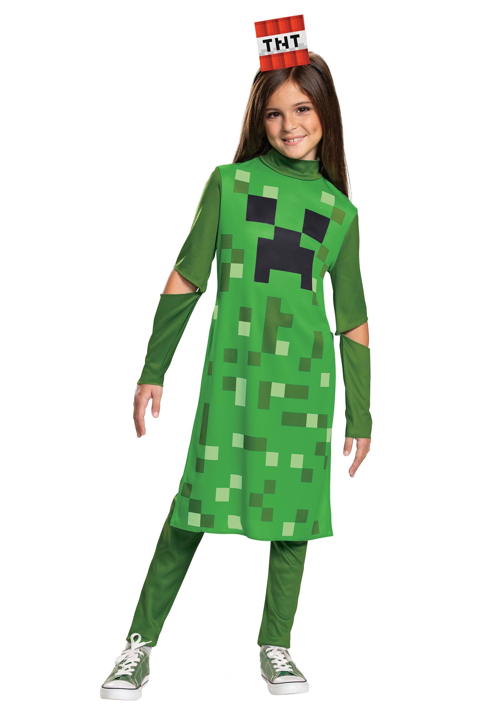 Minecraft Girl’s Classic Creeper Costume