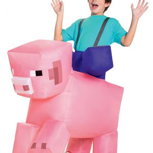 Minecraft Kid's Ride-On Inflatable Pig Costume