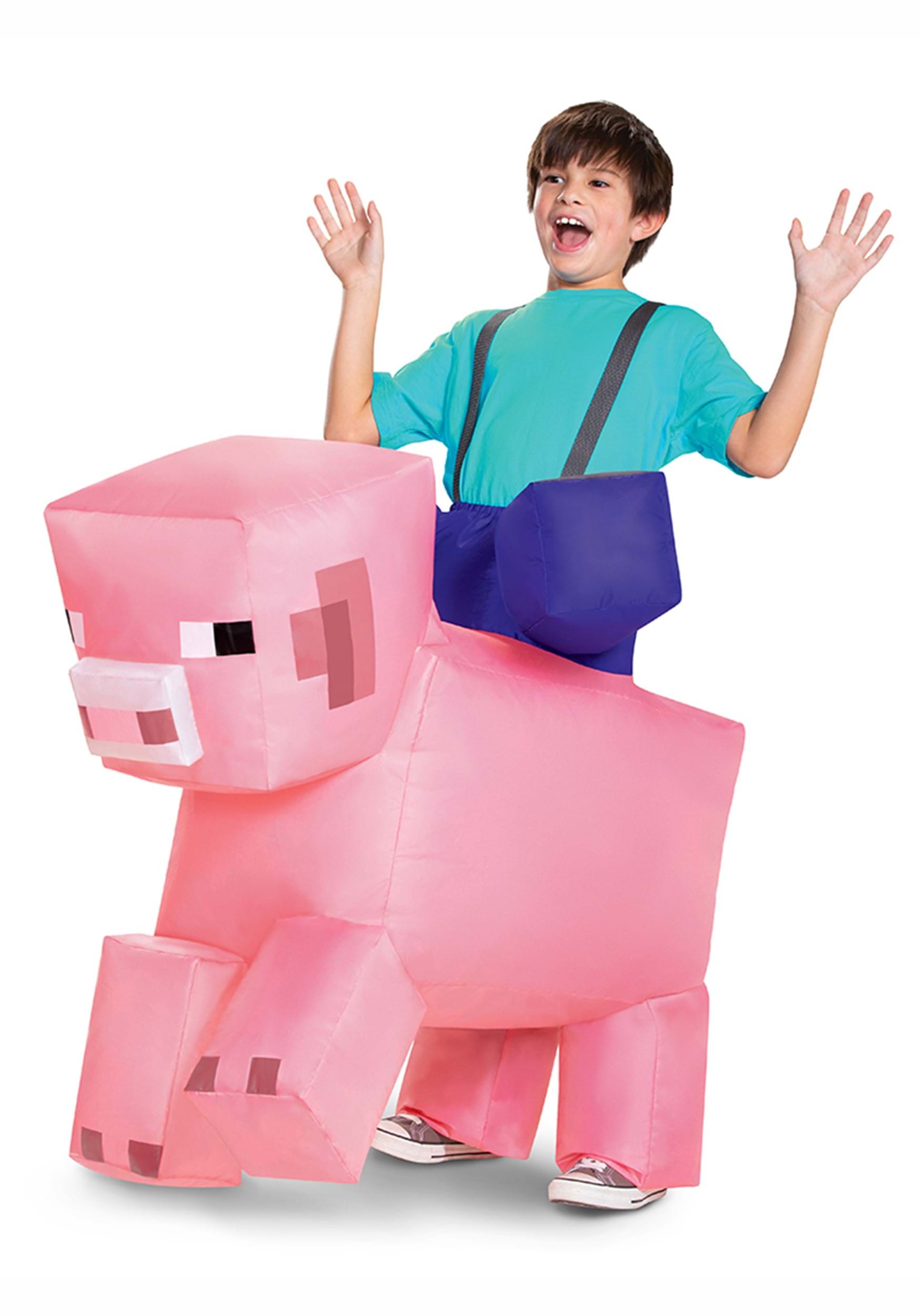 Minecraft Kid’s Ride-On Inflatable Pig Costume