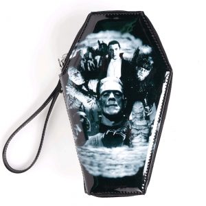 Monster Collage Patent Coffin Wallet