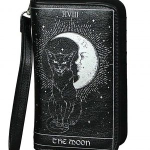 Moon and Death Tarot Card Wristlet Wallet