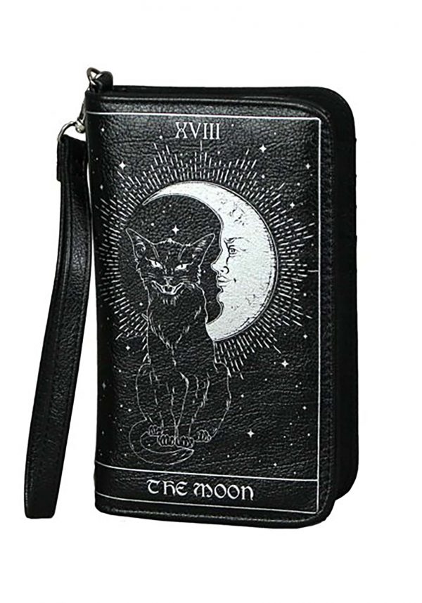 Moon and Death Tarot Card Wristlet Wallet