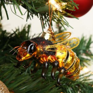 Noble Gems Glass Ornament Honey Bee
