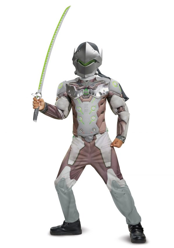 Overwatch Genji Classic Boy's Muscle Costume