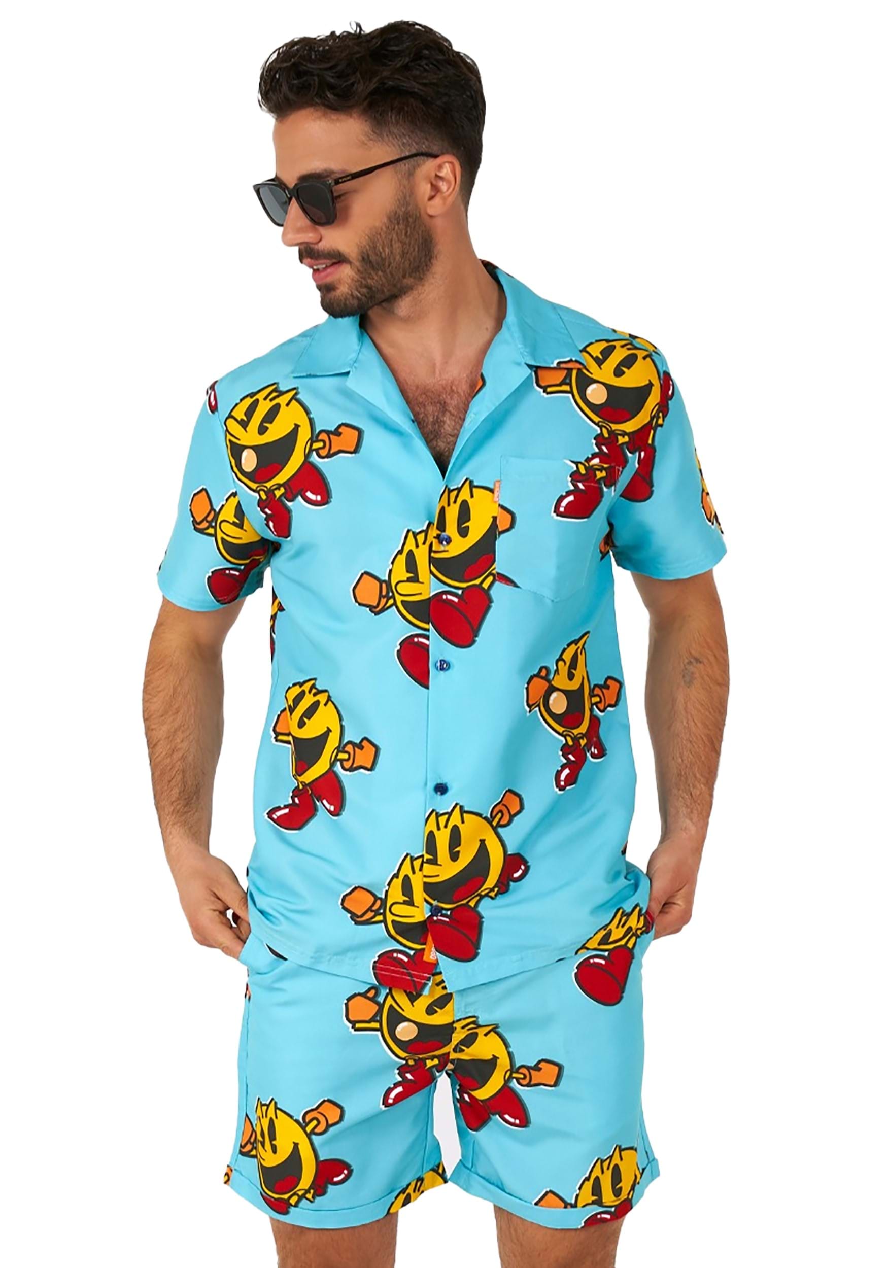 Pac-Man Men’s Waka Waka Swimsuit & Shirt