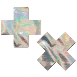 Pastease Silver Holographic X Pasties