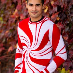 Peppermint Candy Ugly Christmas Sweater for Adults