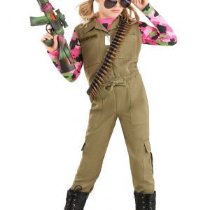 Pink Camo Army Girl's Costume