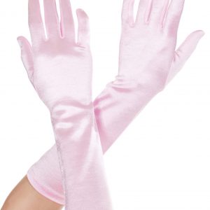 Pink Satin Costume Gloves