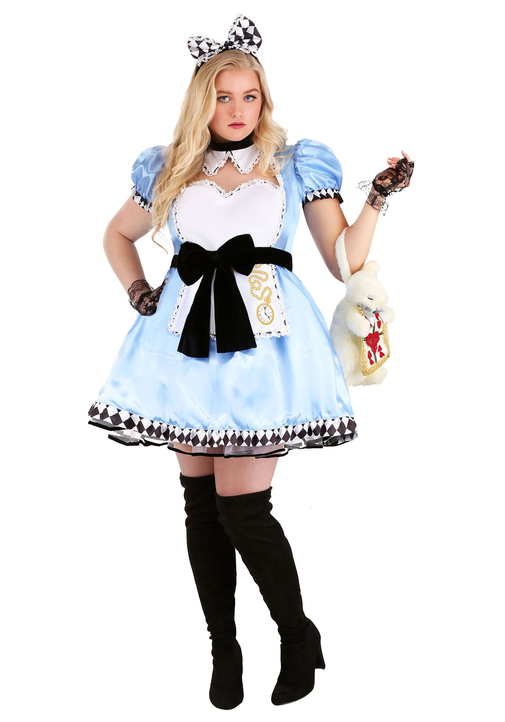 Plus Size Alluring Alice Costume for Women