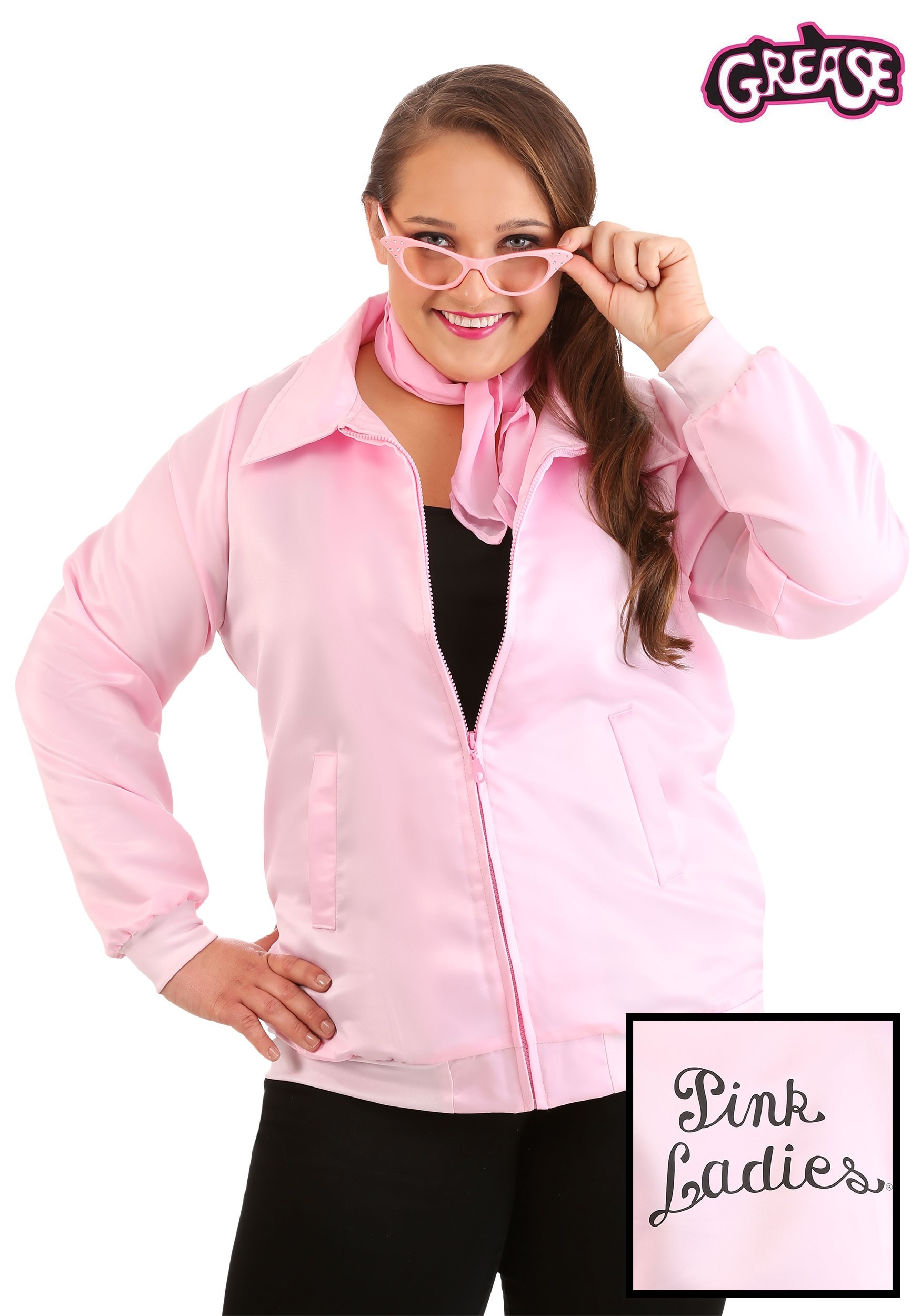 Plus Size Grease Pink Ladies Women's Costume Jacket