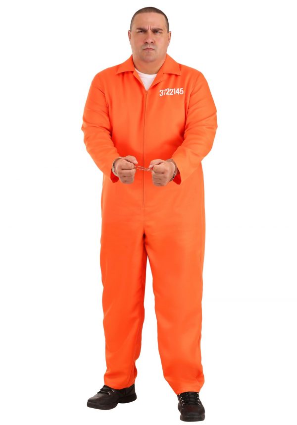 Plus Size Mens Prison Jumpsuit
