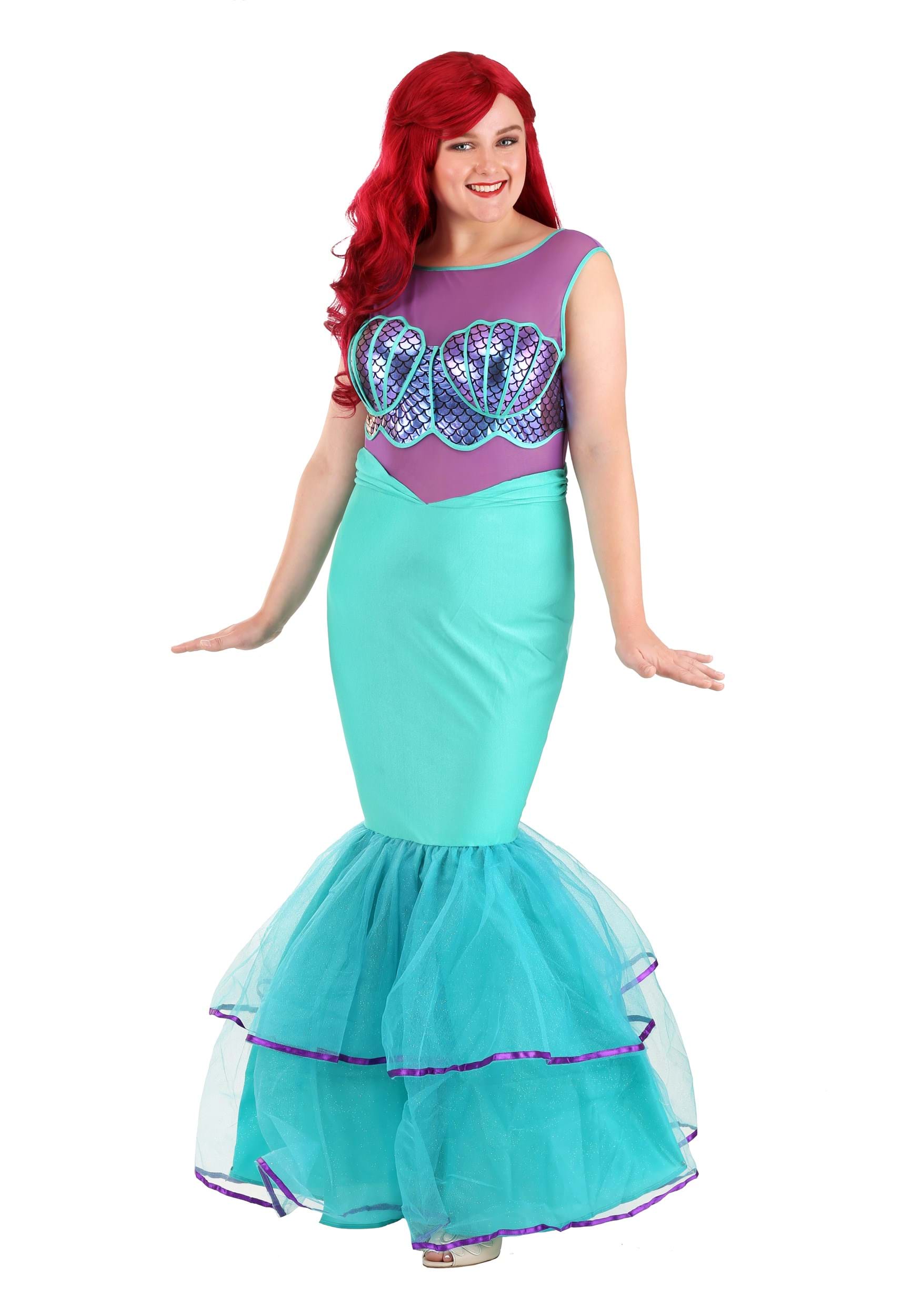 Plus Size Shell-a-brate Mermaid Costume for Women
