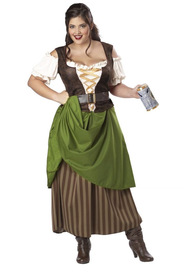 Plus Size Tavern Maiden Costume for Women