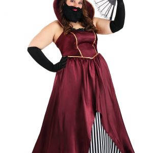 Plus Size Women's Bearded Lady Circus Costume