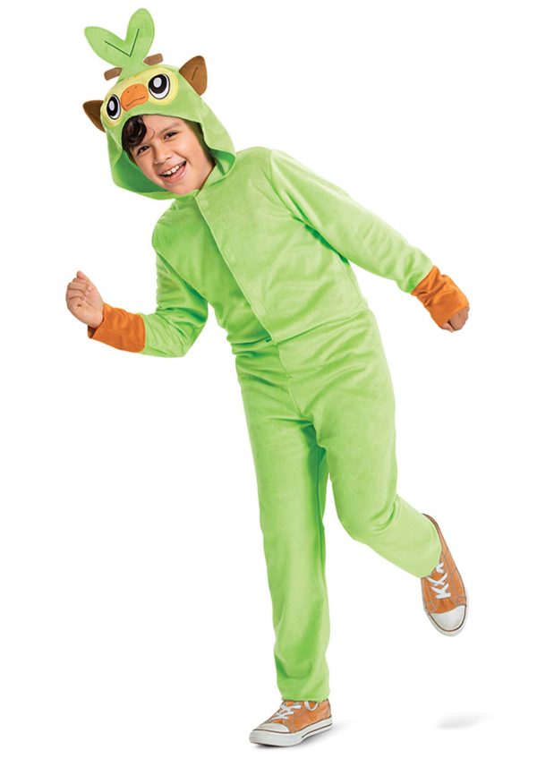 Pokemon Grookey Hooded Jumpsuit Costume for Kids