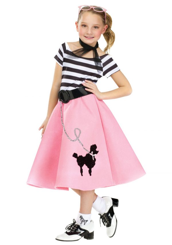 Poodle Skirt Costume Dress for Girls