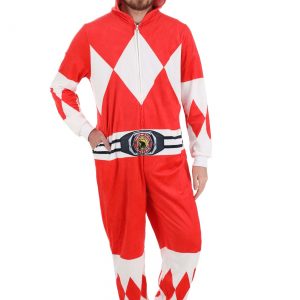 Power Rangers Red Ranger Adult Hooded Union Suit