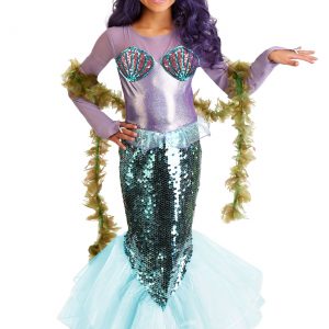 Pretty Purple Mermaid Kids Costume