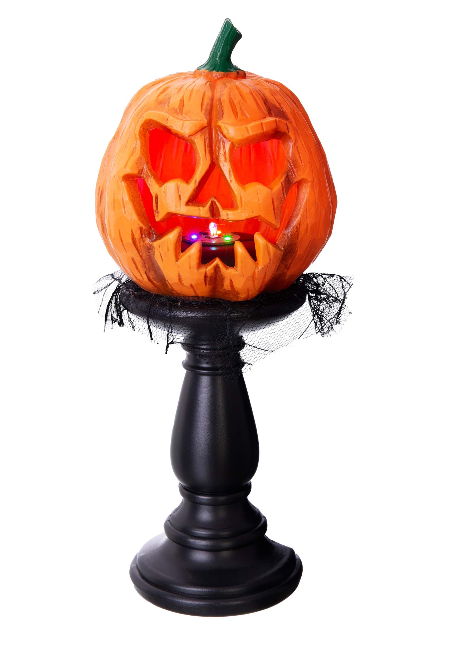 Pumpkin Lamp with Light and Sound Prop
