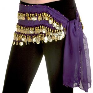 Purple Belly Dance Hip Scarf Halloween Costume