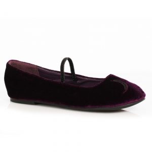 Purple Crescent Witch Ballet Flat Shoes for Girls