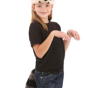Raccoon Plush Headband & Tail Accessory Kit