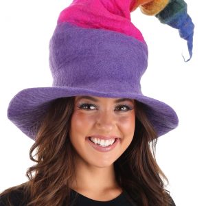Rainbow Borealis Heartfelted Witch Costume Hat