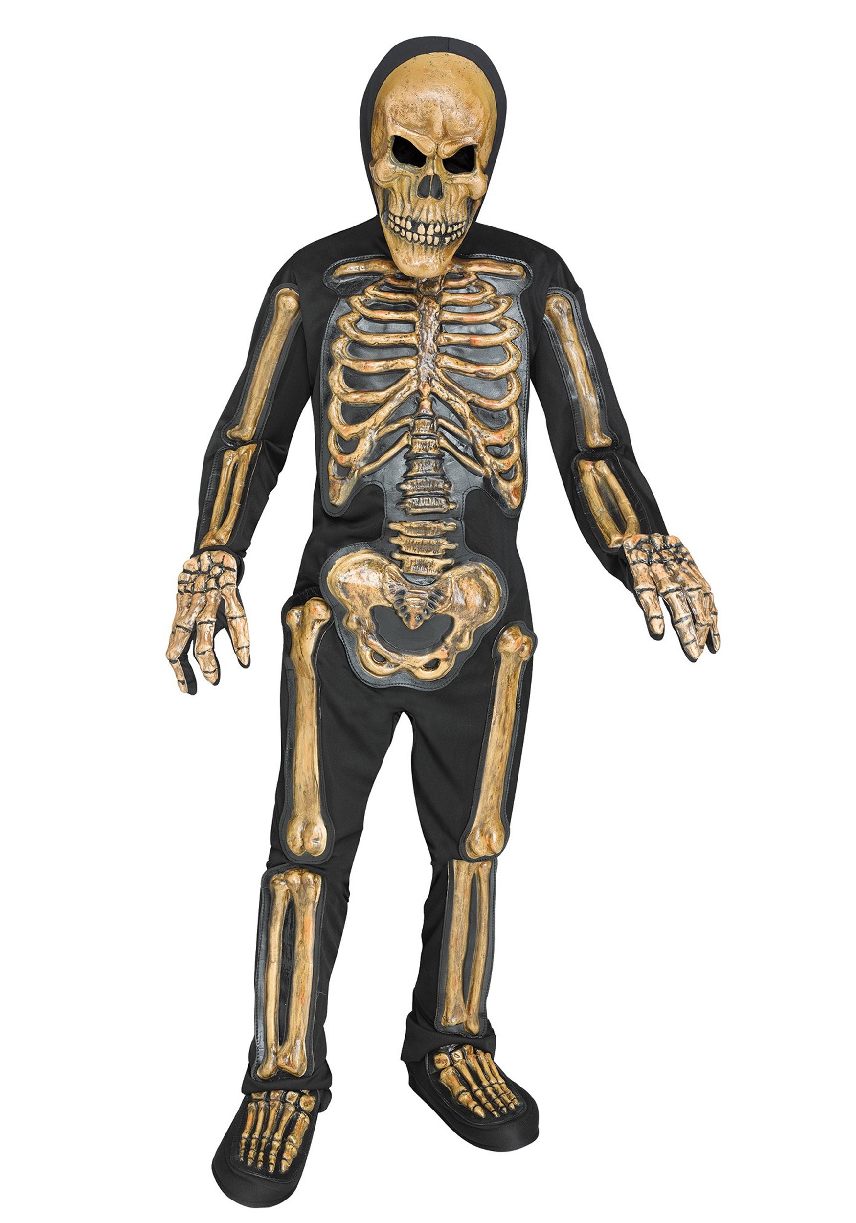 Realistic Skele-bones Boys Costume