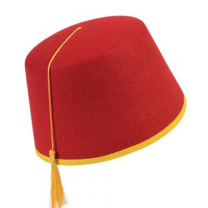 Red Fez Hat for Adults