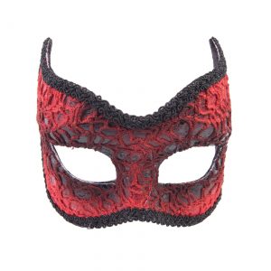 Red Lace Devil Mask for Adults