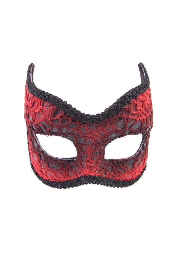 Red Lace Devil Mask for Adults