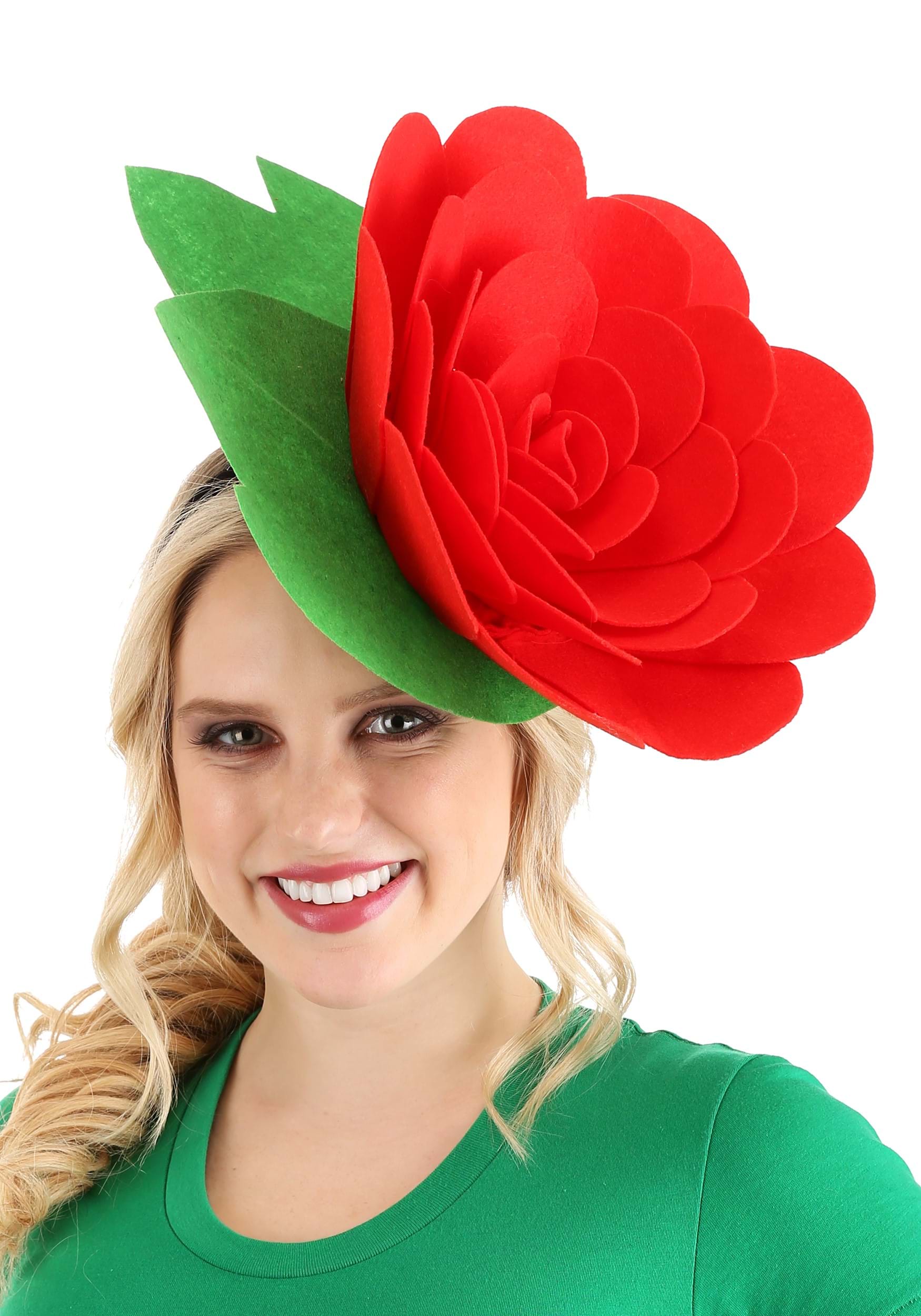 Red Rose Costume Headband