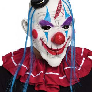 Red and Blue Evil Clown Adult Mask