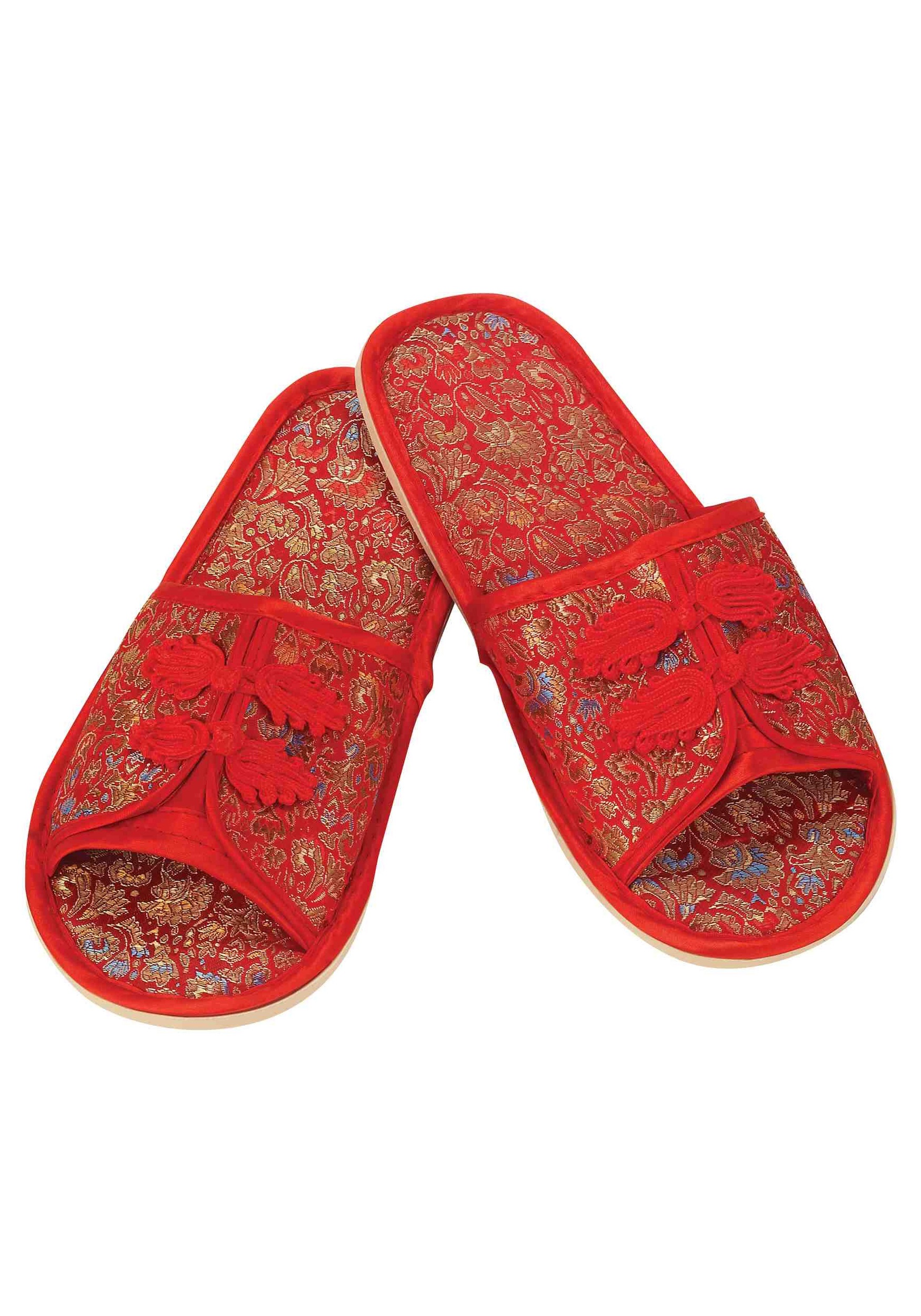 Red and Gold Geisha Sandals