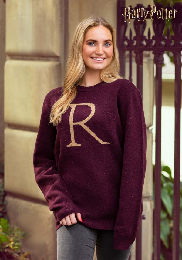 Ron Weasley "R" Christmas Sweater for Adults