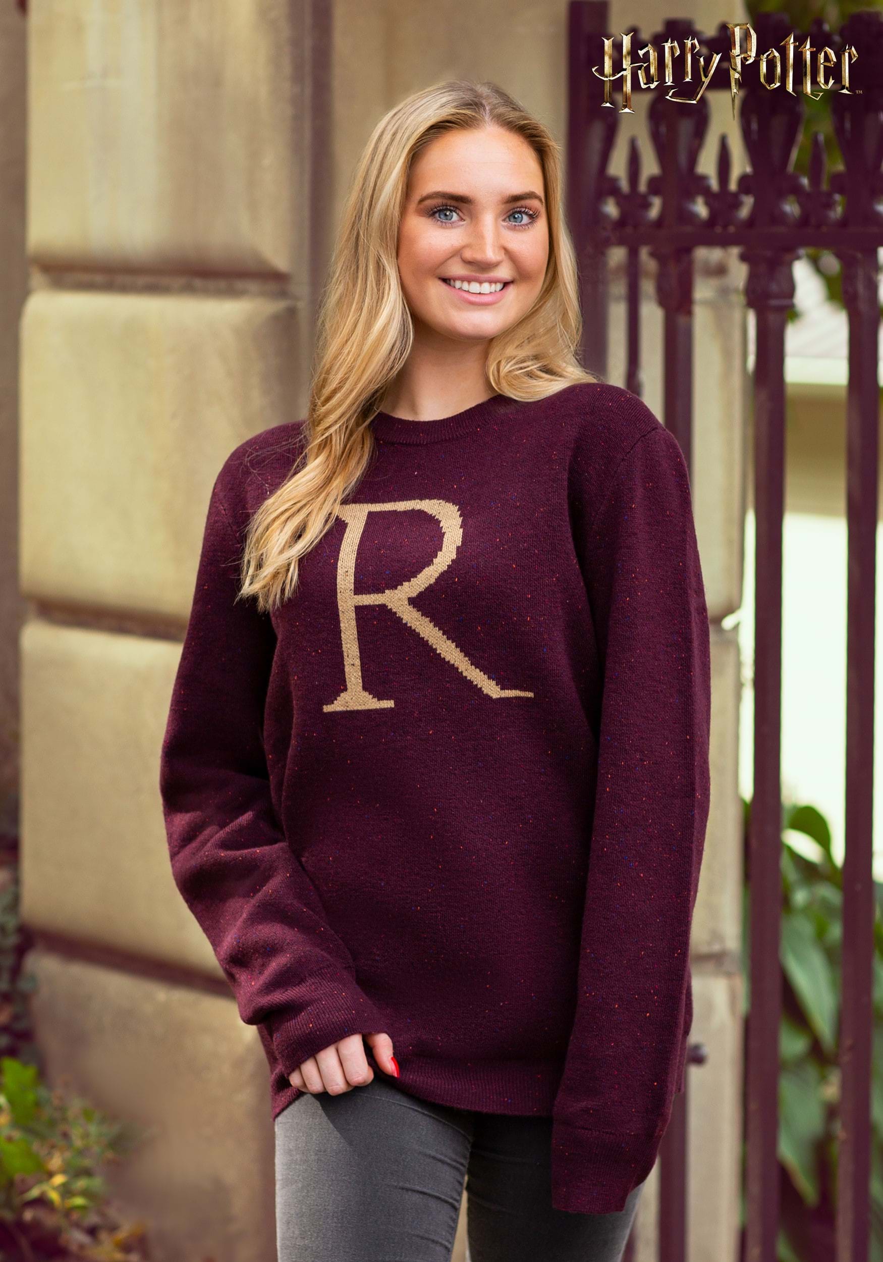 Ron Weasley “R” Christmas Sweater for Adults