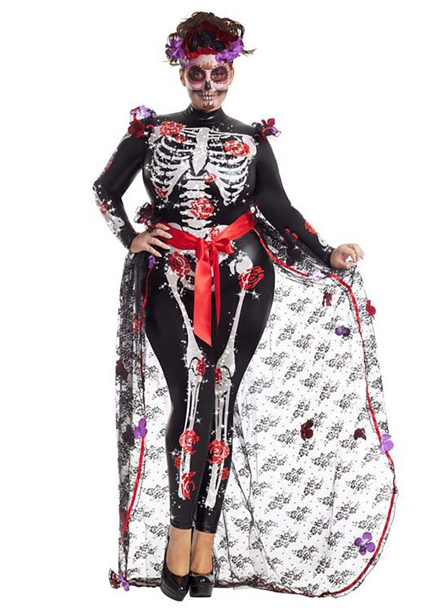Rosas Day of the Dead Plus Size Costume