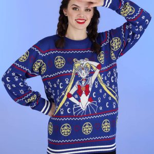 Sailor Moon Fair Isle Adult Ugly Christmas Sweater
