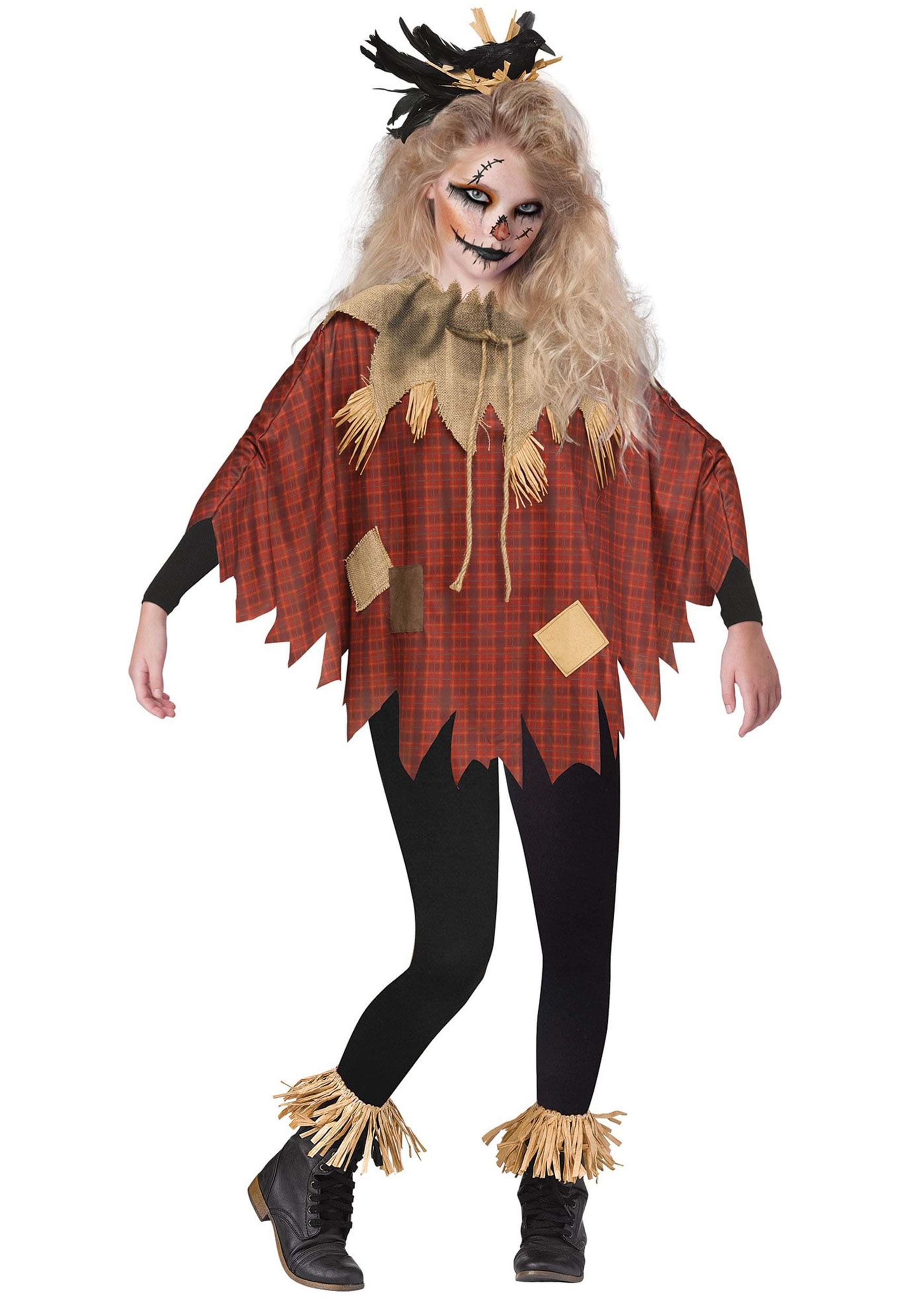Scary Scarecrow Kid's Poncho