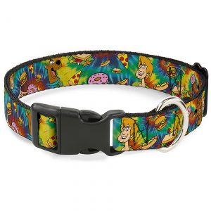 Scooby Doo and Shaggy Poses/Munchie Multi Colored Dog Collar