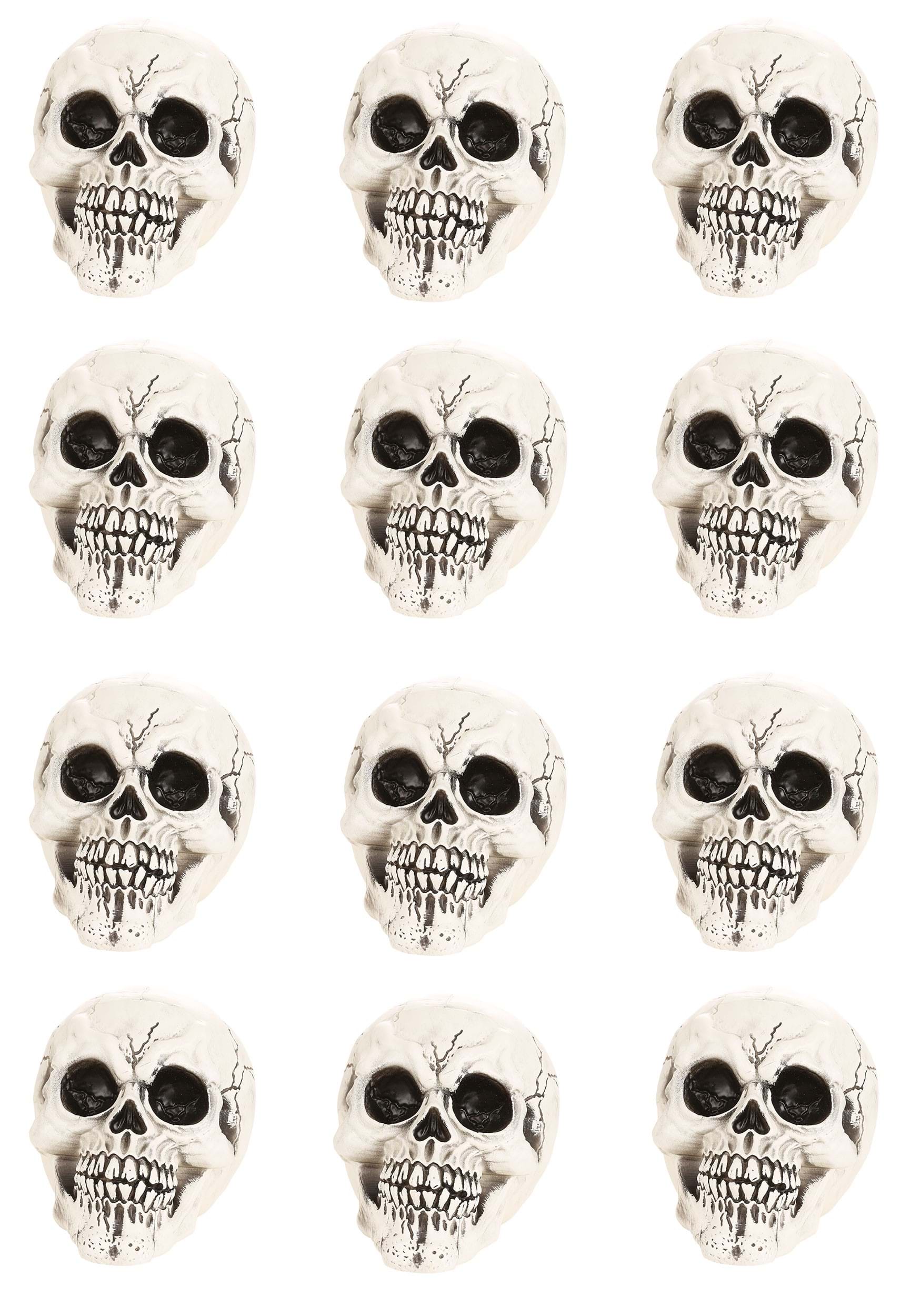 Set of 12 Large Skulls Prop