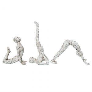 Set of 3 Mummy Yoga Figurine Decoration